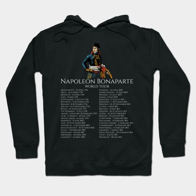 Napoleon Bonaparte World Tour - Napoleonic Wars - History Hoodie by Styr Designs